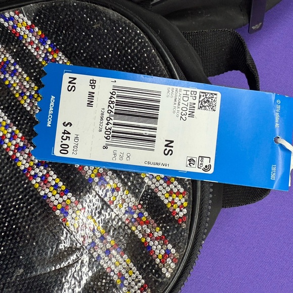 Adidas Black Rhinestone Mini Backpack - Picture 4 of 5